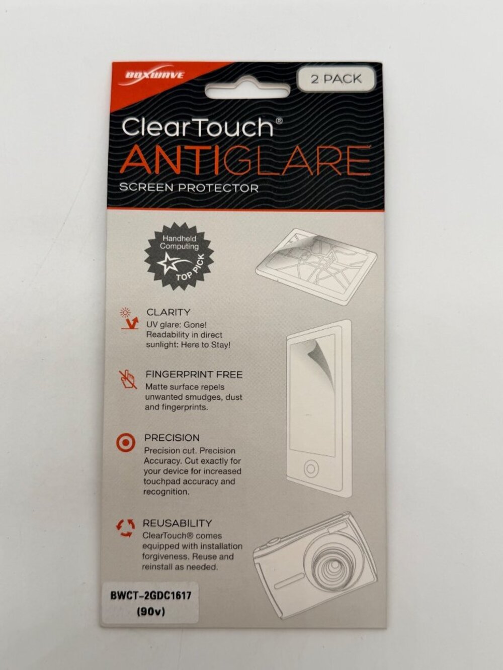 Boxwave 2pk Geo 08 Clear Touch Anti-Glare Screen Protector New